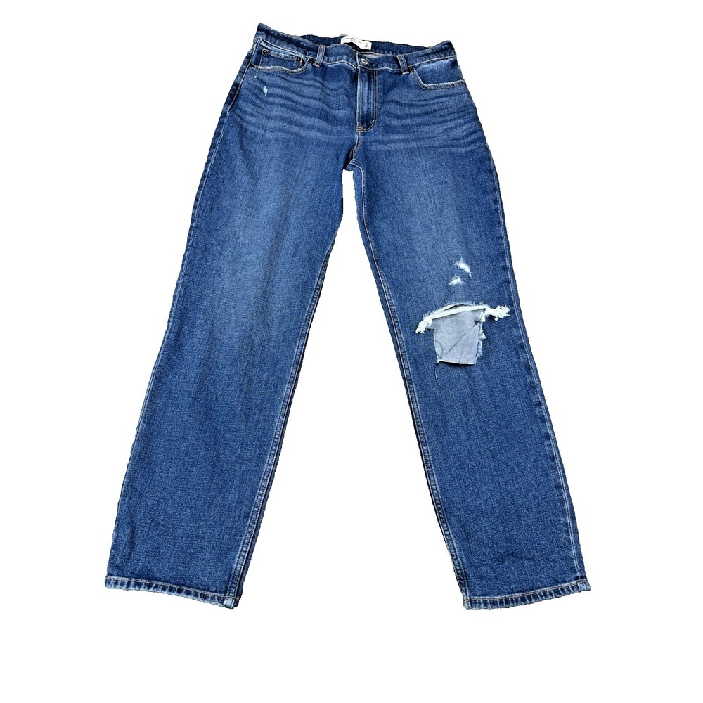 Abercrombie & Fitch Size 29 The 90's Straight The Mom High Rise Jeans Distressed